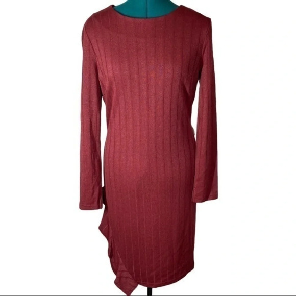 Sam Eldeman Long Sleeve Sheath Shimmering Dress size 6 - Picture 4 of 13